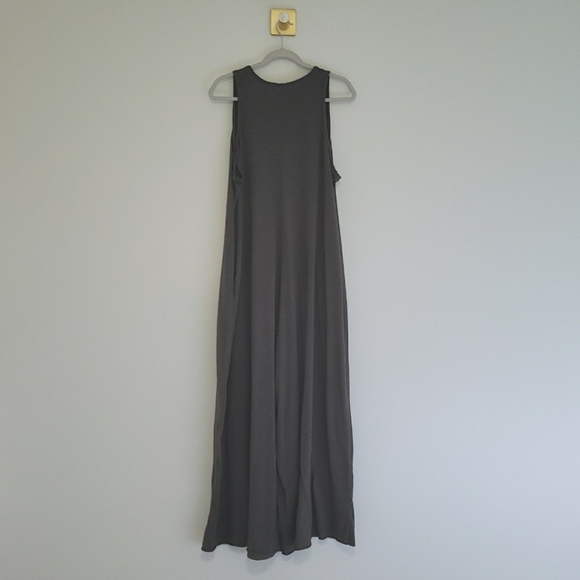 Natural Life Wide Leg Jumpsuit Women One Size Gray Green Sleeveless V-neck Comfy - Picture 6 of 14
